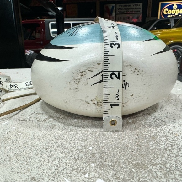 Southwest Native Artist Signed Inez Pottery Wall Hanging Canteen Vase - Picture 9 of 10